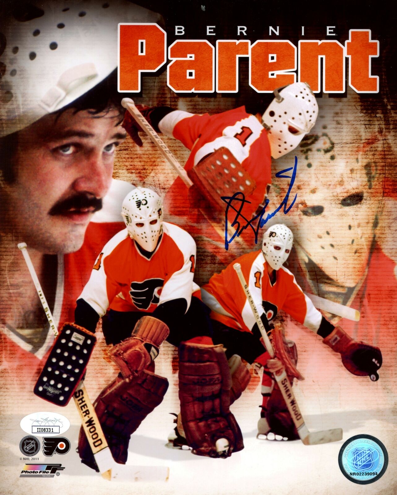 Bernie Parent Philadelphia Flyers Signed/Autographed 8x10 Photo JSA 153880