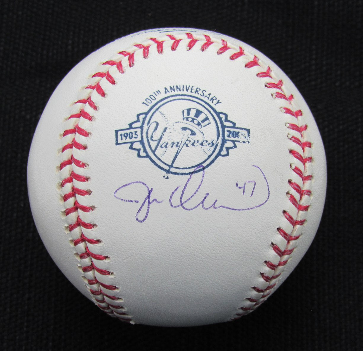 Jesse Orosco Signed/Auto Yankees 100th OML Baseball 186773