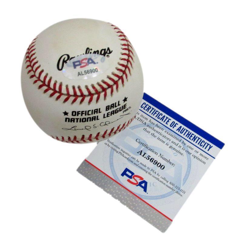 George Altman Signed OAL Baseball Negro League Cubs Kansas City Monarchs PSA/DNA