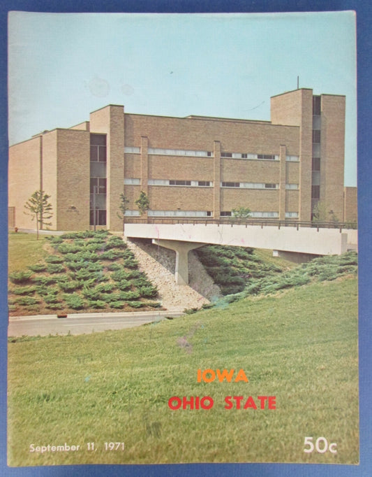 1971 Iowa vs Ohio State College Football Official Program 124109