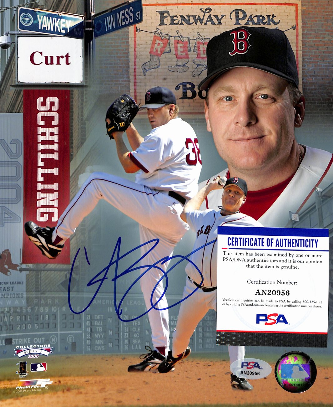 Curt Schilling Signed/Auto 8x10 Photo Boston Red Sox PSA/DNA 189040