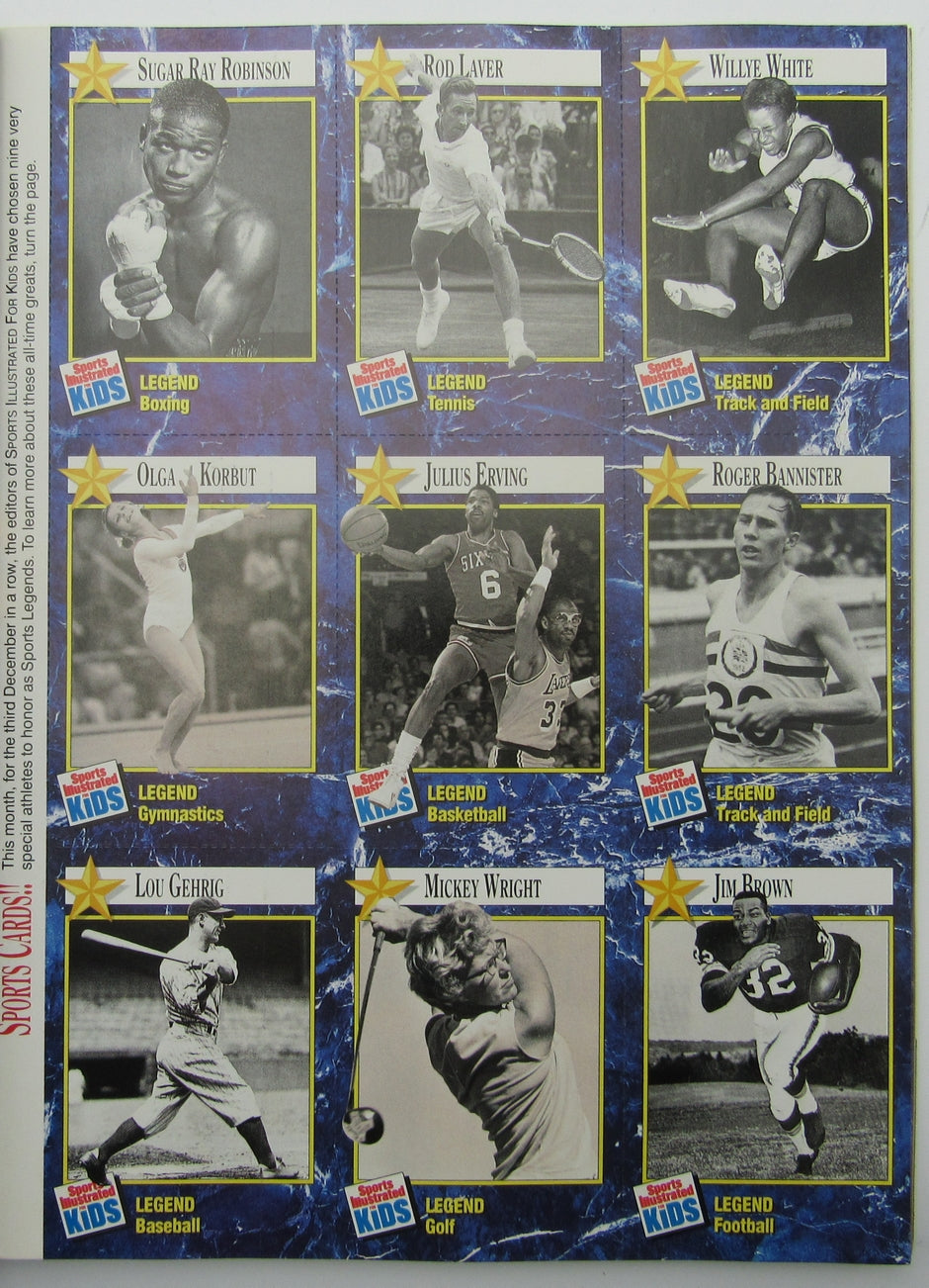 1992 SIK Magazine w/ Gehrig/Brown/Erving Uncut Sheet 159396