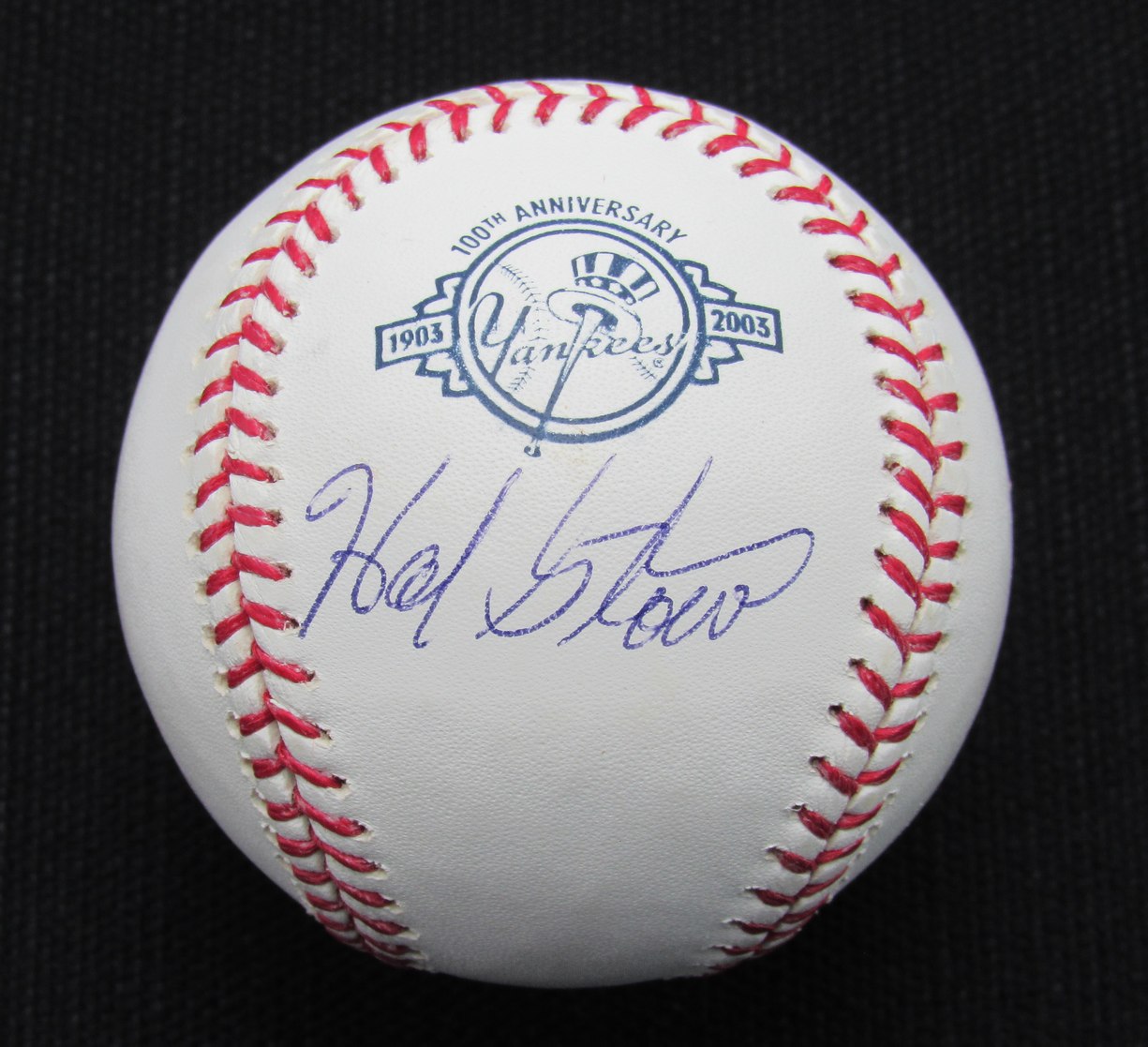 Hal Stowe Signed/Auto Yankees 100th OML Baseball JSA 186783