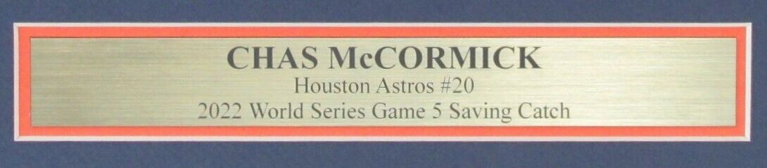 Chas McCormick Autographed 27x12 Photo Catch Filmstrip Astros Framed Beckett