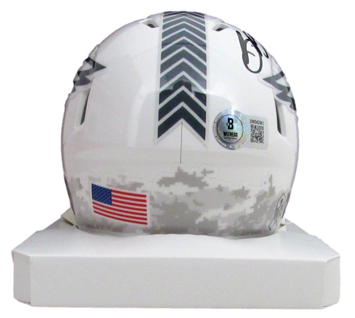 Saquon Barkley Signed Eagles 2024 Salute to Service Mini Helmet Beckett 191834