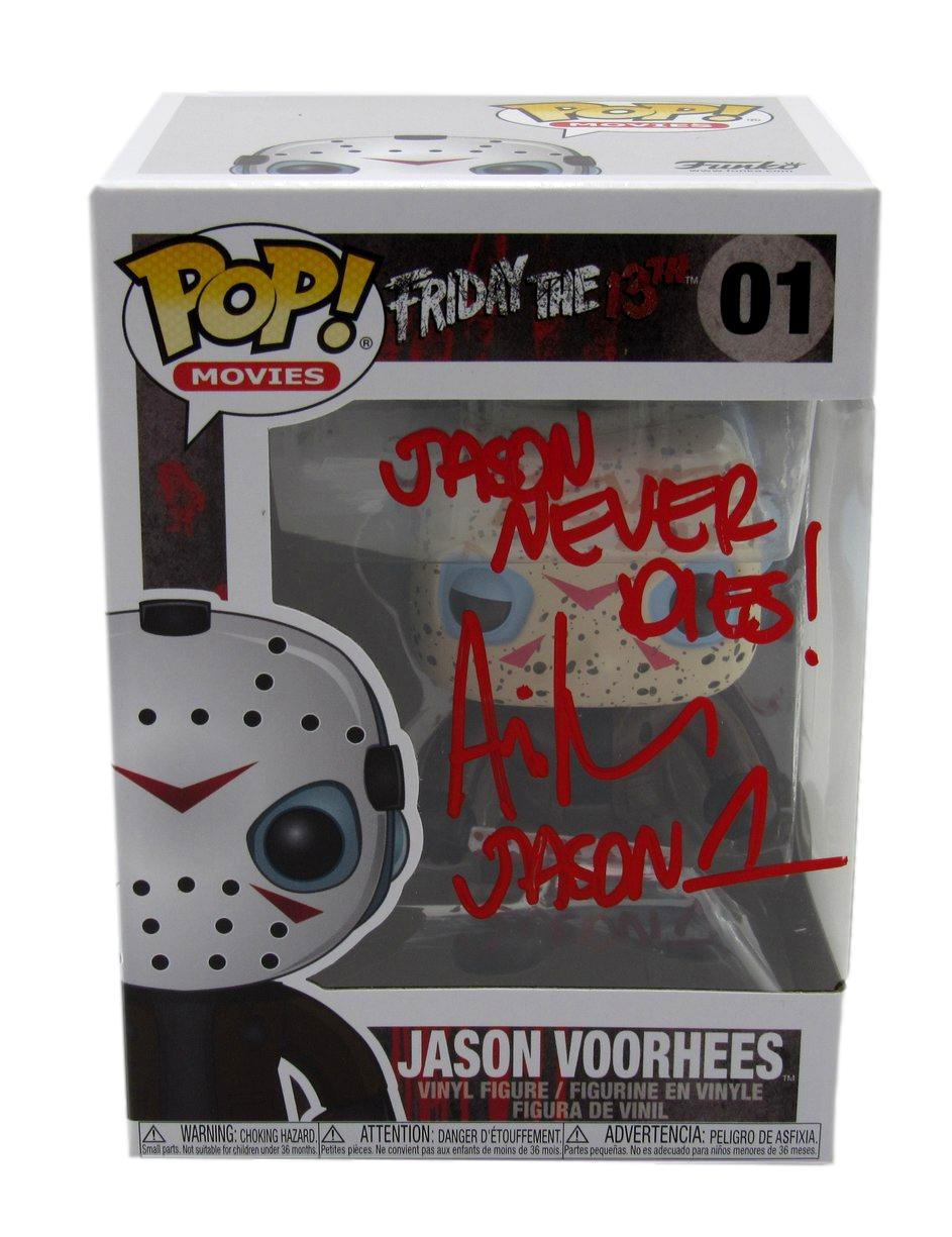 Ari Lehman Signed/Insc Funko Pop! #01 "Friday the 13th" Signed in Red JSA 190710