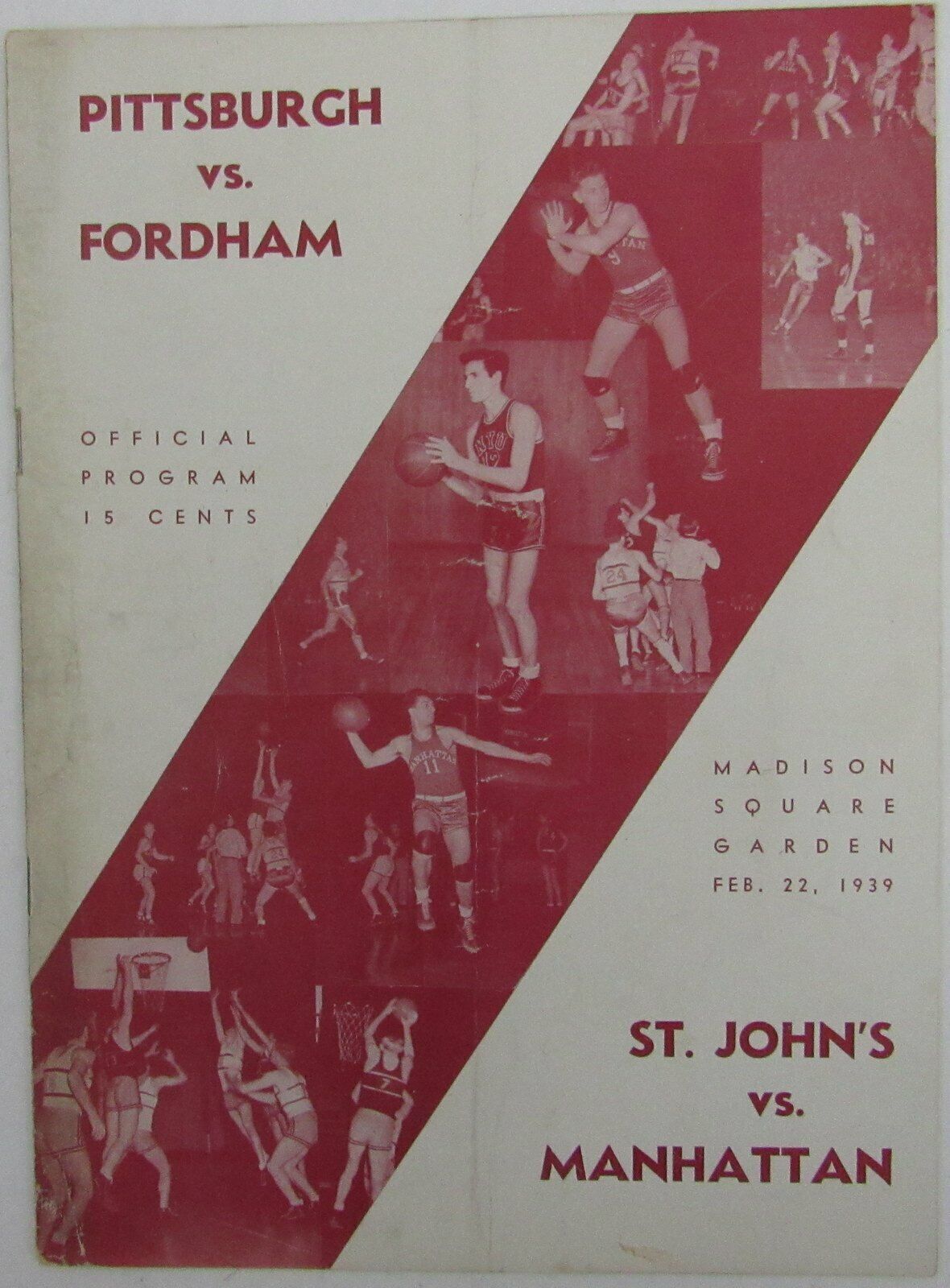 1939 NCAA Basketball Doubleheader Games Program at Madison Square Garden 145172