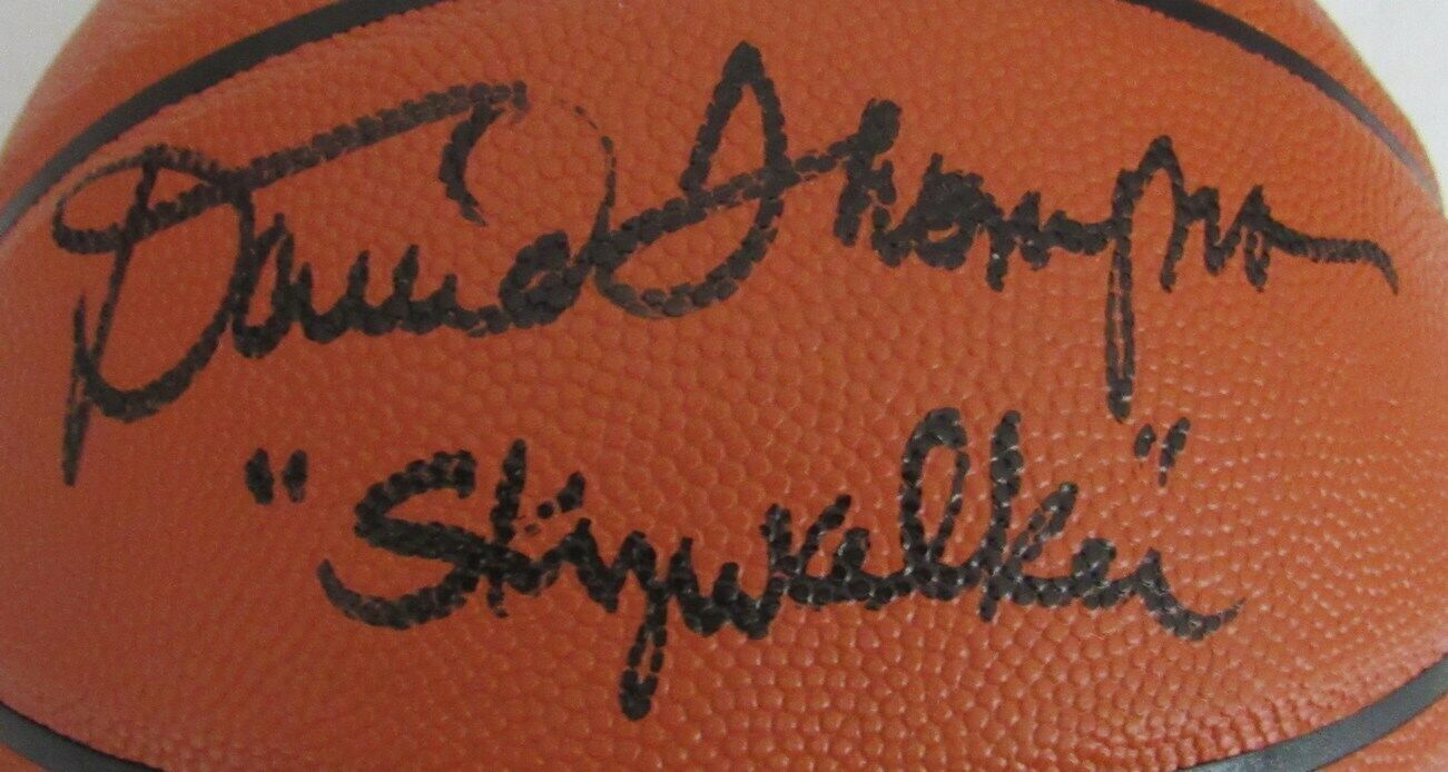 David Thompson HOF Signed Skywalker NC State Nuggets Basketball JSA 157775