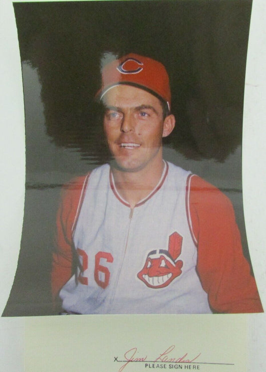 Jim Landis 1967 Boston Red Sox Signed 3x5 Index Card with 5x7  Photo 158531