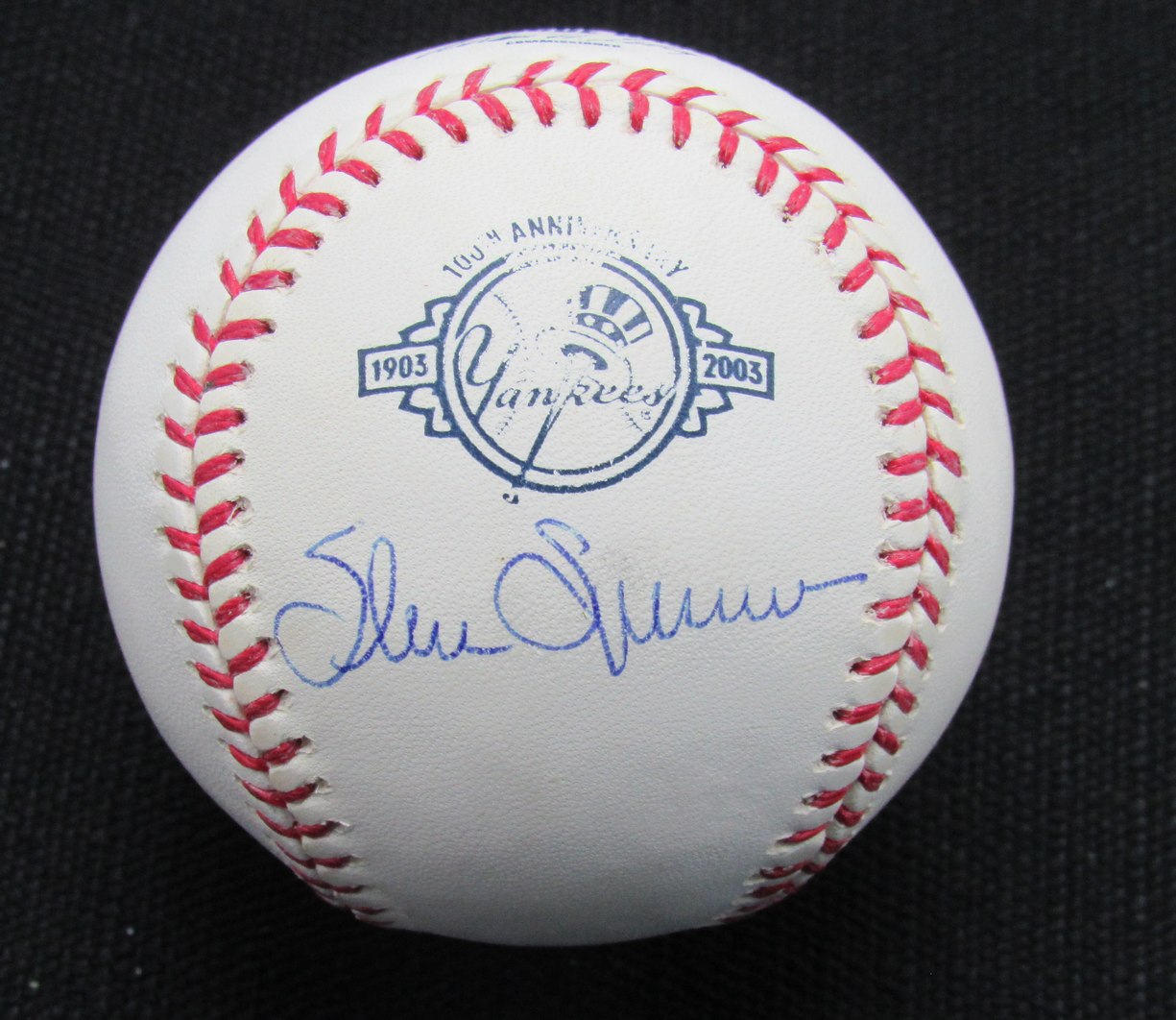 Shane Spencer Signed/Auto Yankees 100th OML Baseball MAB 187076