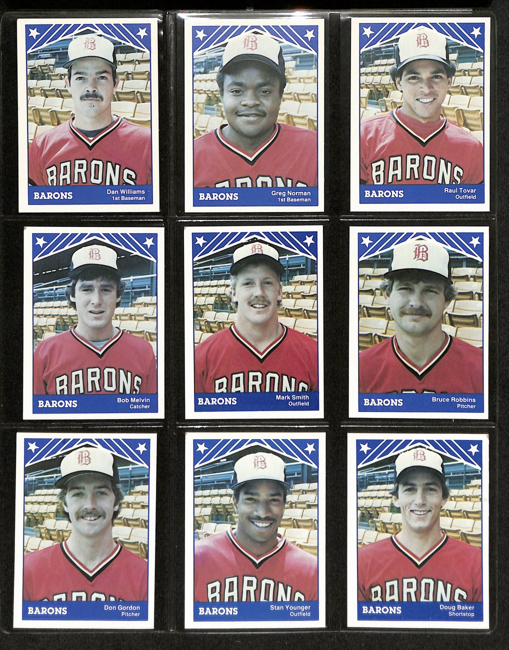 1983 TCMA Baseball Birmingham Brons Complete Team Set (25/25) Cards 189375