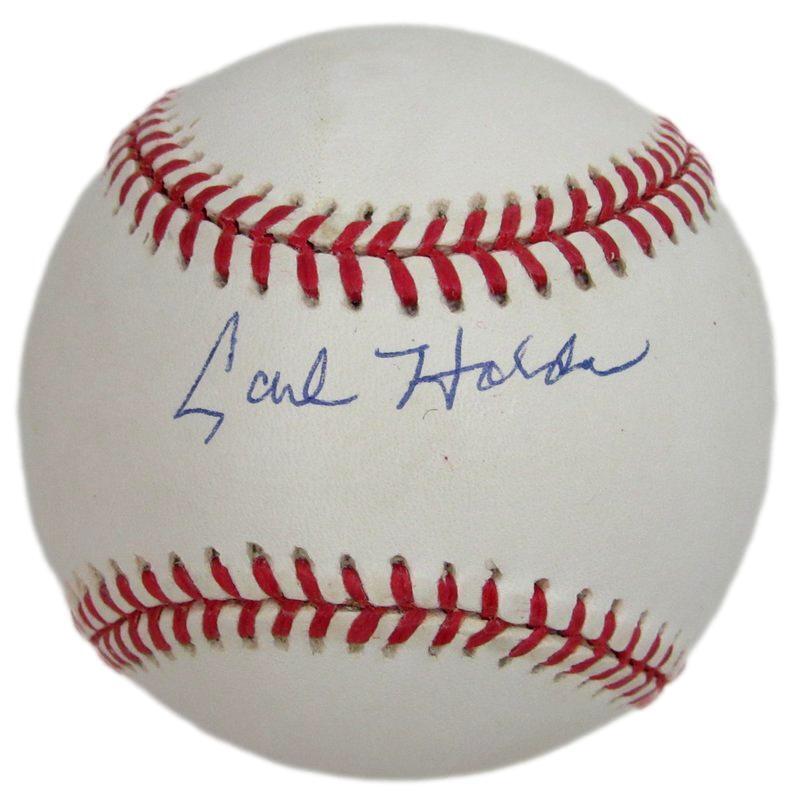 Carl Holden Signed OAL Baseball Negro League Birmingham Black Barons PSA/DNA