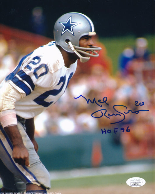 Mel Renfro HOF Signed/Inscribed 8x10 Photo Dallas Cowboys JSA 191804