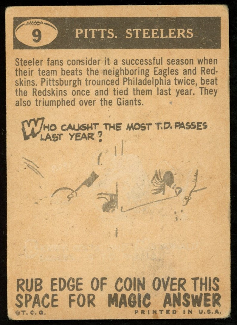 1959 TOPPS Football Card #9 Signed/Auto Jack Butler HOF Pittsburgh Steelers