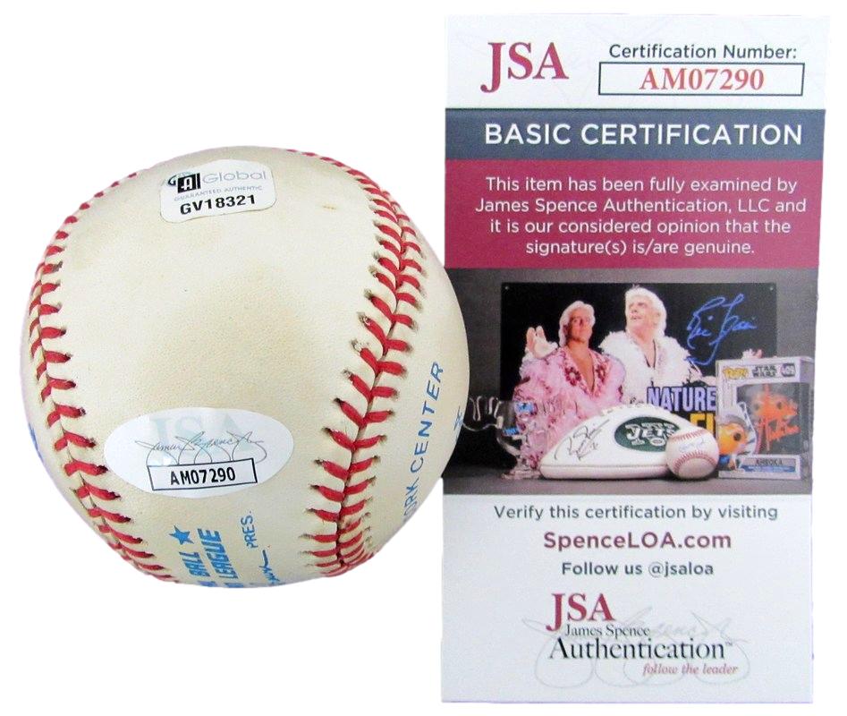 Herb Score Autographed/Inscribed "R.O.Y. 55" OAL Baseball Indians JSA 182609