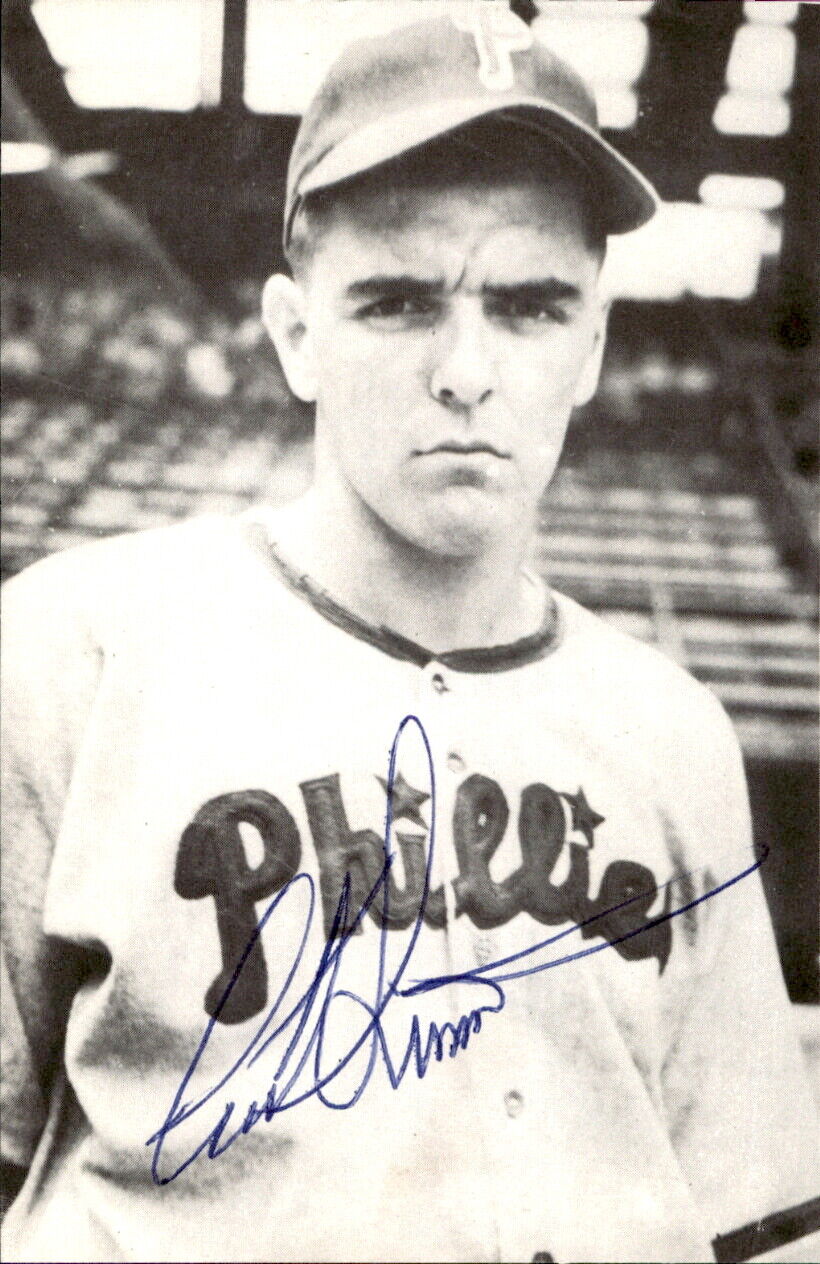 Curt Simmons Phillies Signed/Autographed 3x5 Photo 179205