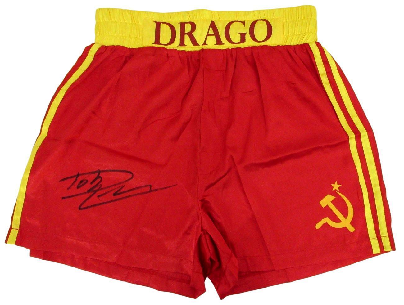 Dolph Lundgren Autographed Ivan Drago Rocky IV Boxing Trunks PSA/DNA 179996