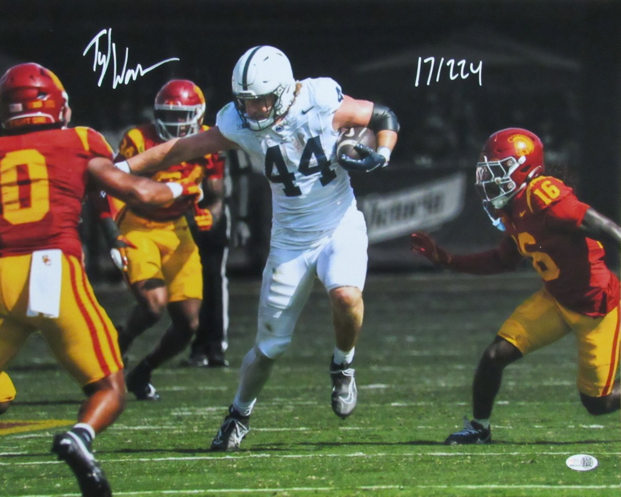 Tyler Warren Signed/Inscribed "17/224" 16x20 Photo Penn State JSA 193116