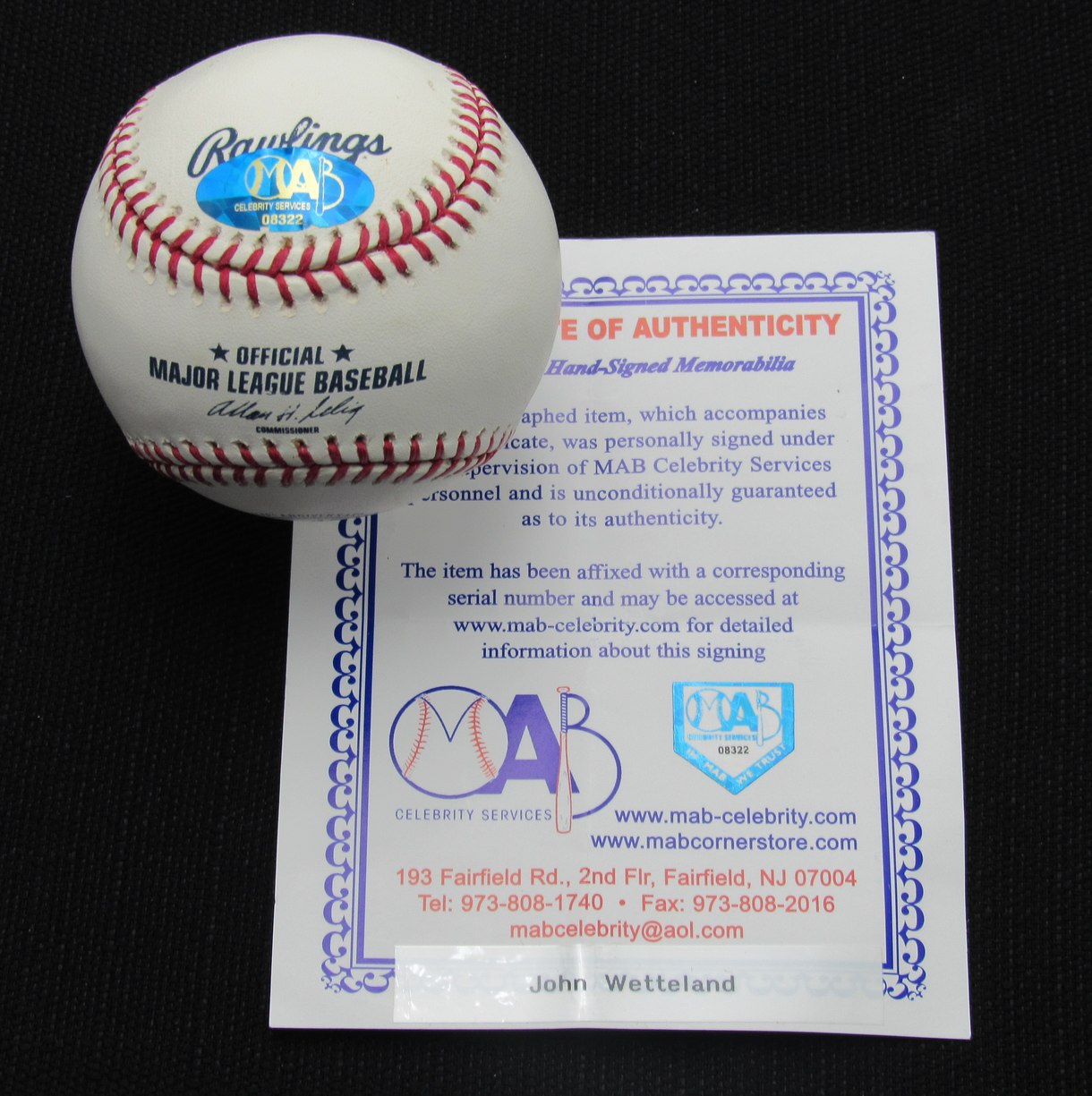 John Wetteland Signed/Auto Yankees 100th OML Baseball MAB 187062