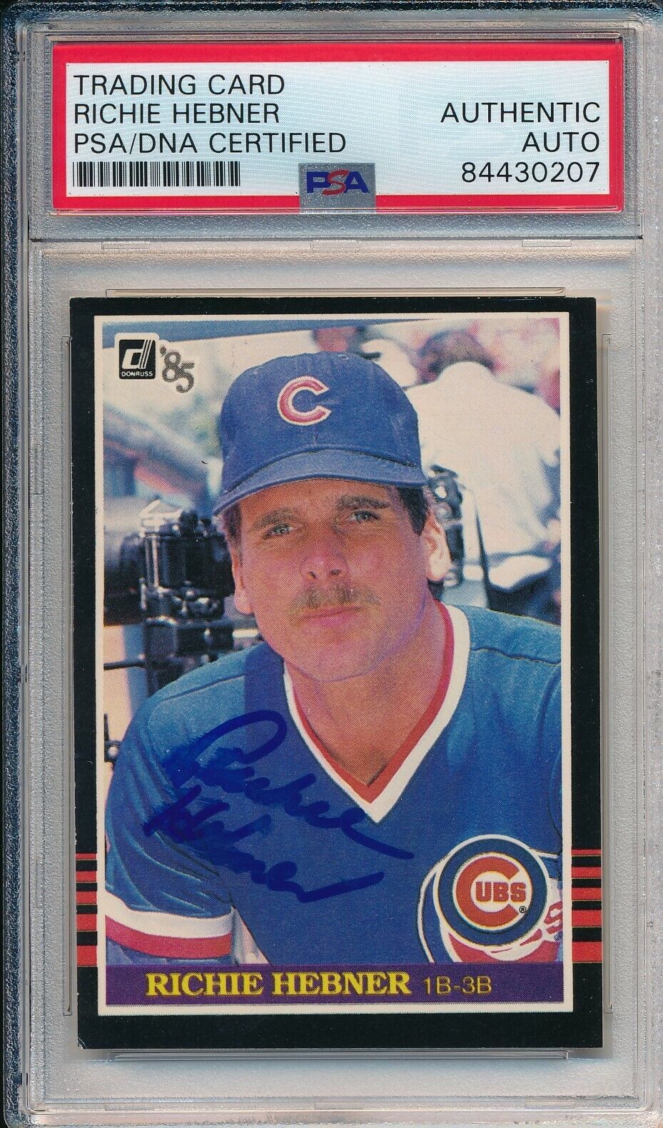 Richie Hebner Chicago Cubs Signed/Auto 1985 Donruss Card #564 PSA/DNA 164186