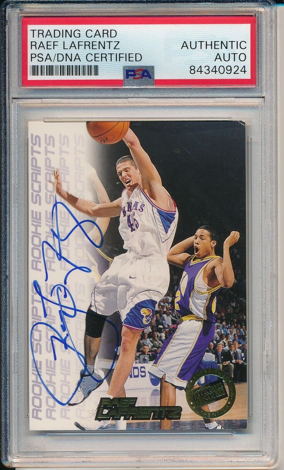 Raef LaFrentz Denver Signed/Auto 1998 Press Pass Rookie Card PSA/DNA 163607