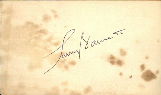 Larry Barnett American League Umpire Signed/Autographed 3x5 Index Card 162605