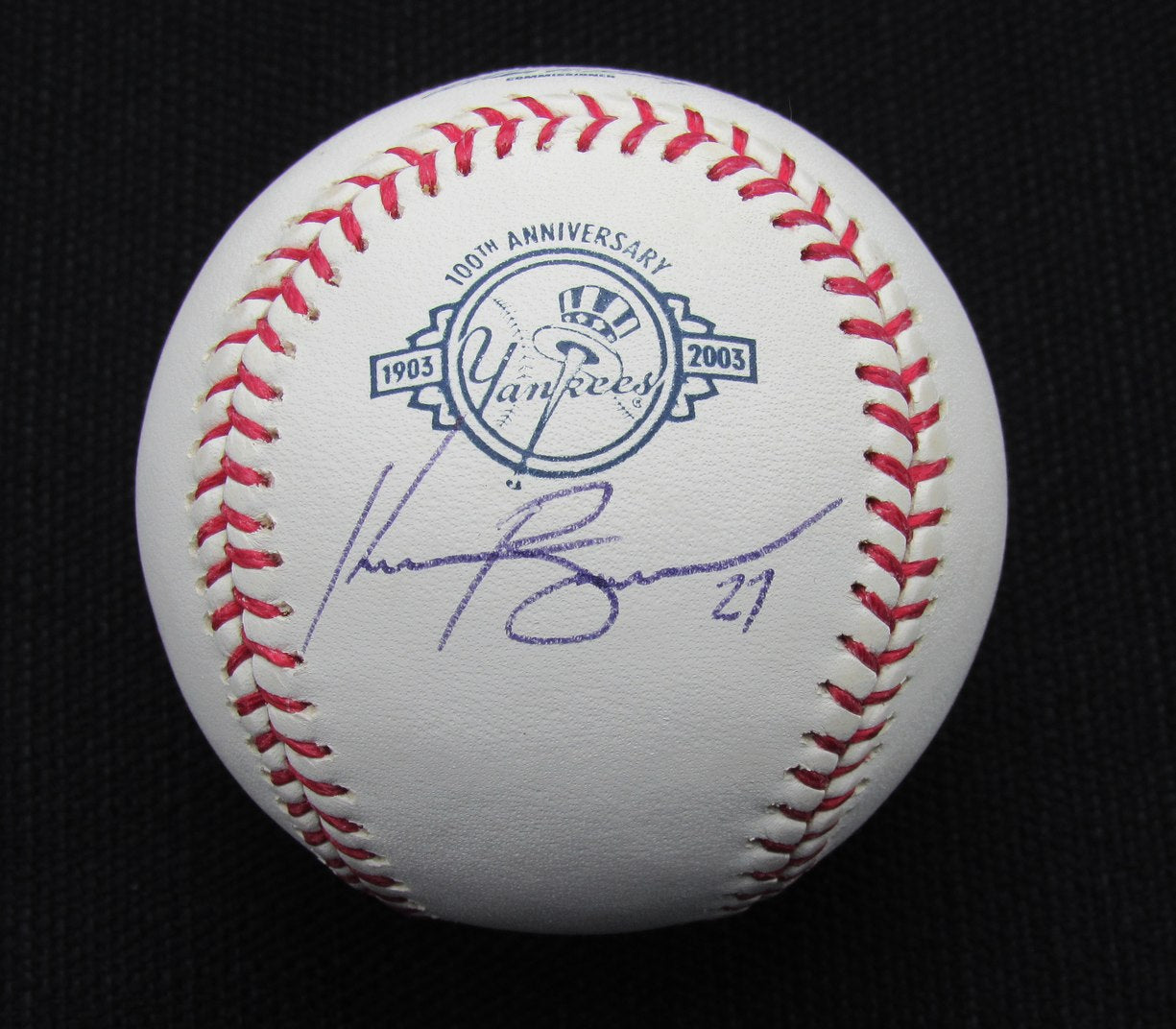 Kevin Brown Signed/Auto Yankees 100th OML Baseball JSA 186711