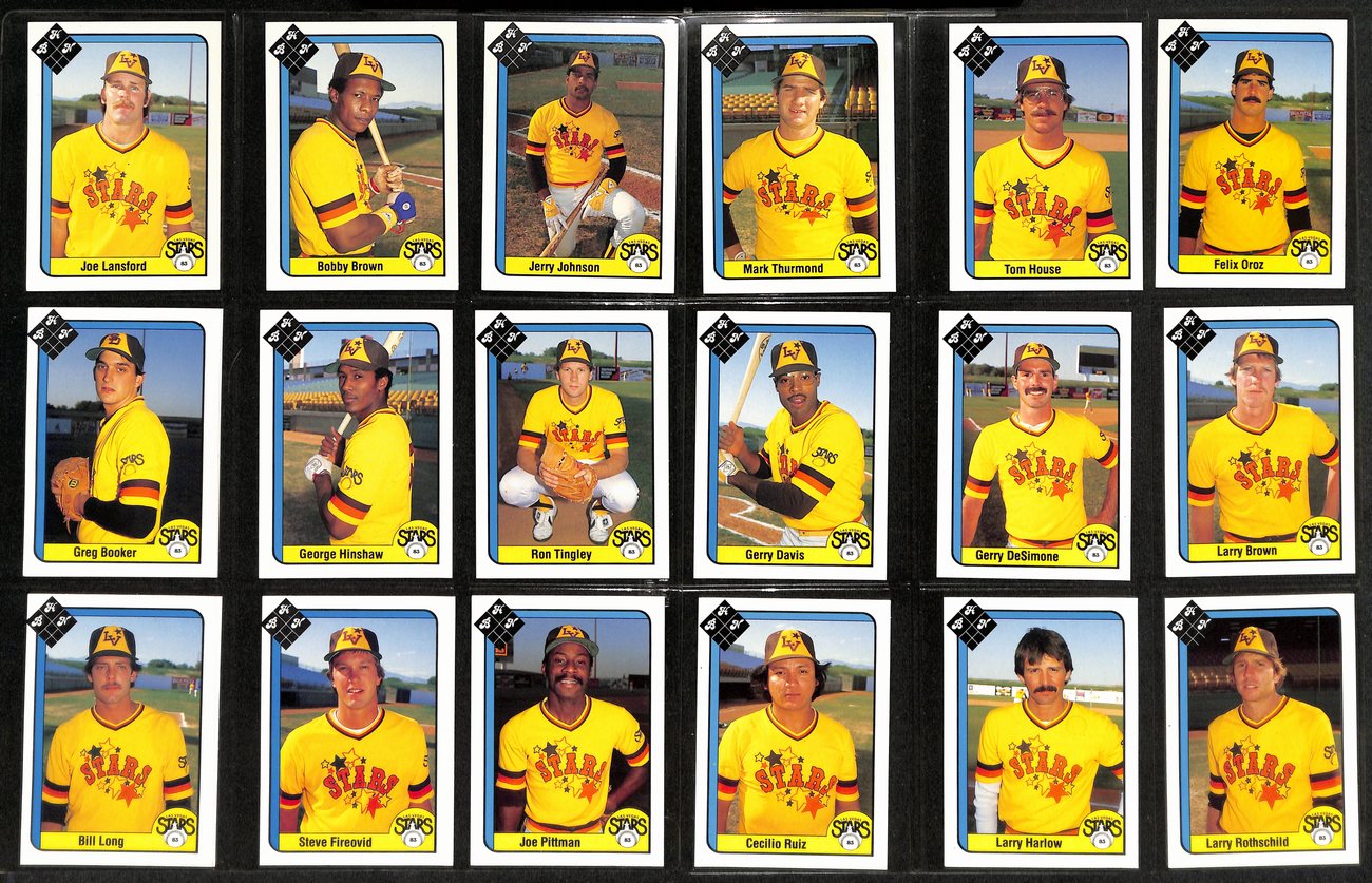 1983 BHM Baseball Las Vegas Stars Complete Team Set (23/23) Cards 189379
