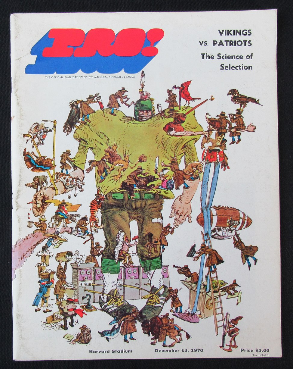 1970 Minnesota Vikings vs. Boston Patriots Program 12/13/70 172389