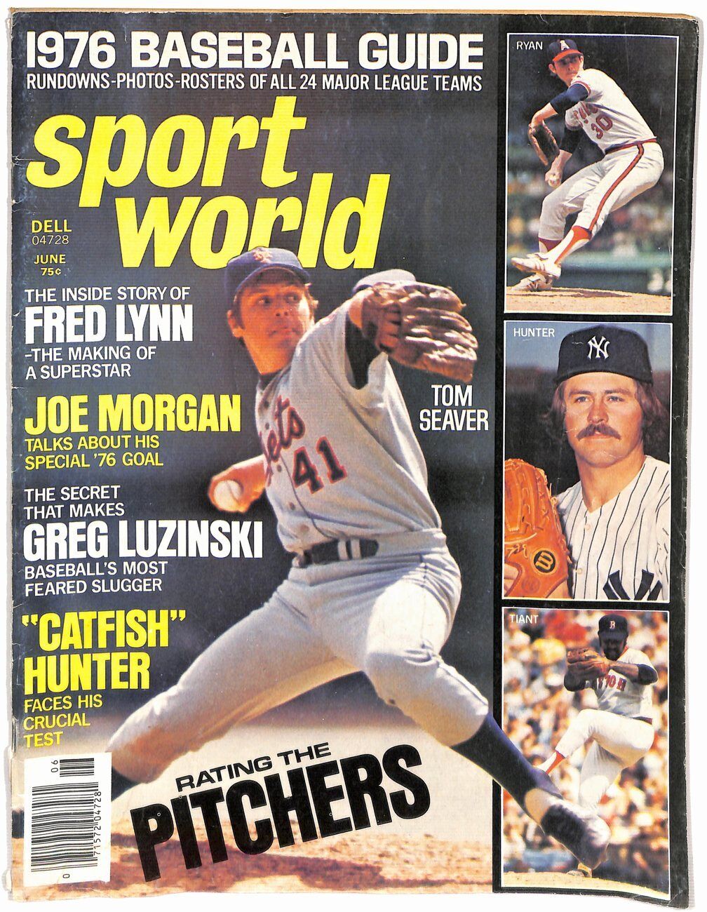 June 1976 Dell Sport World Magazine Baseball Guide Tom Seaver HOF 181702