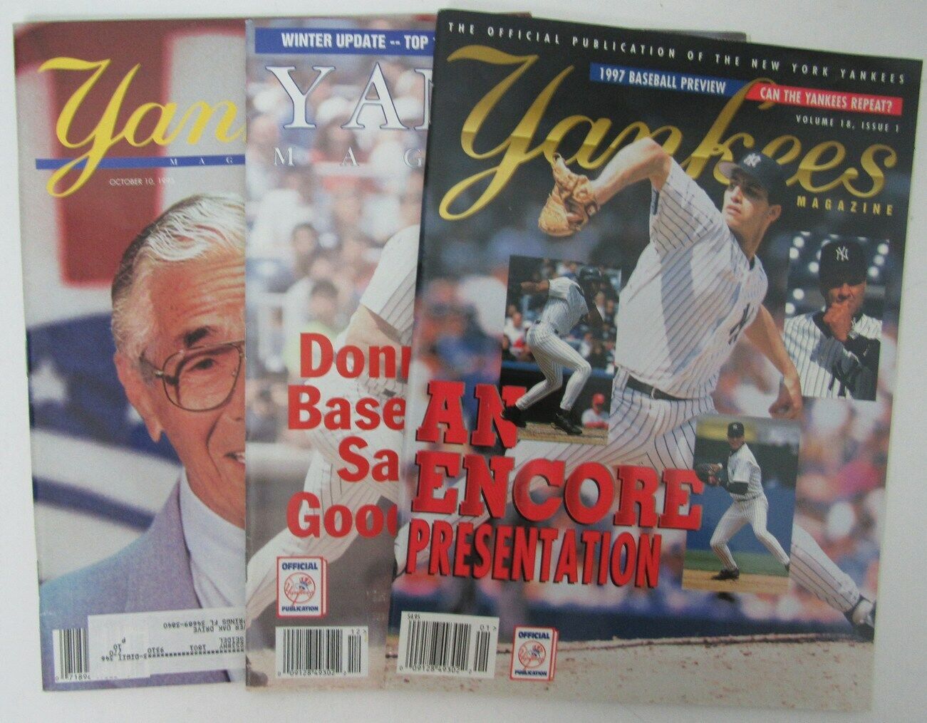 Lot of 3 1997 New York Yankees Magazines Andy Petitte 153183