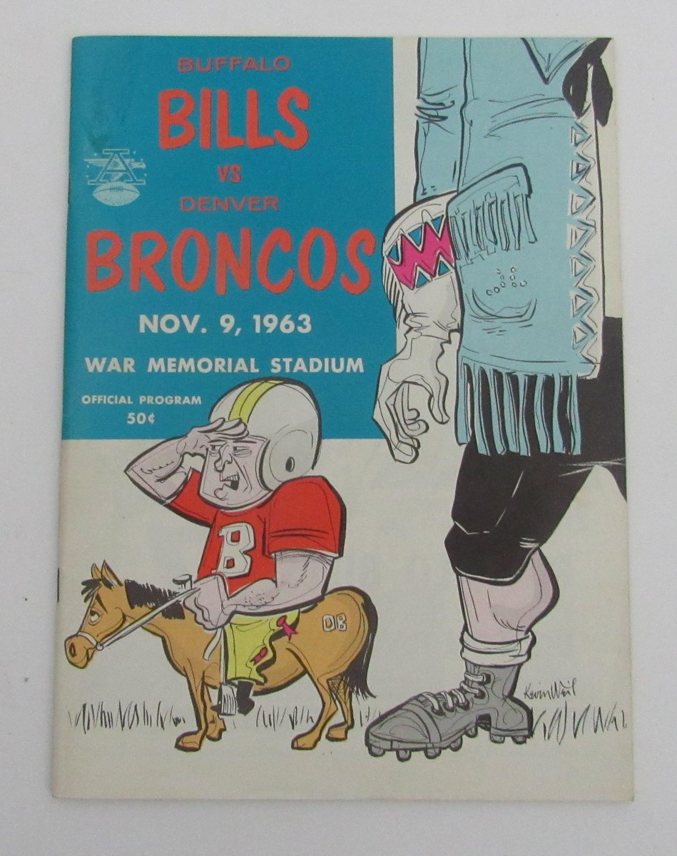 1963 Bills vs. Broncos AFL Program 11/9/63 NICE !! 136006
