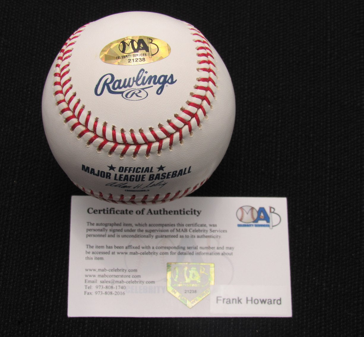 Frank Howard Signed/Auto Yankees 100th OML Baseball MAB Inscr 187104