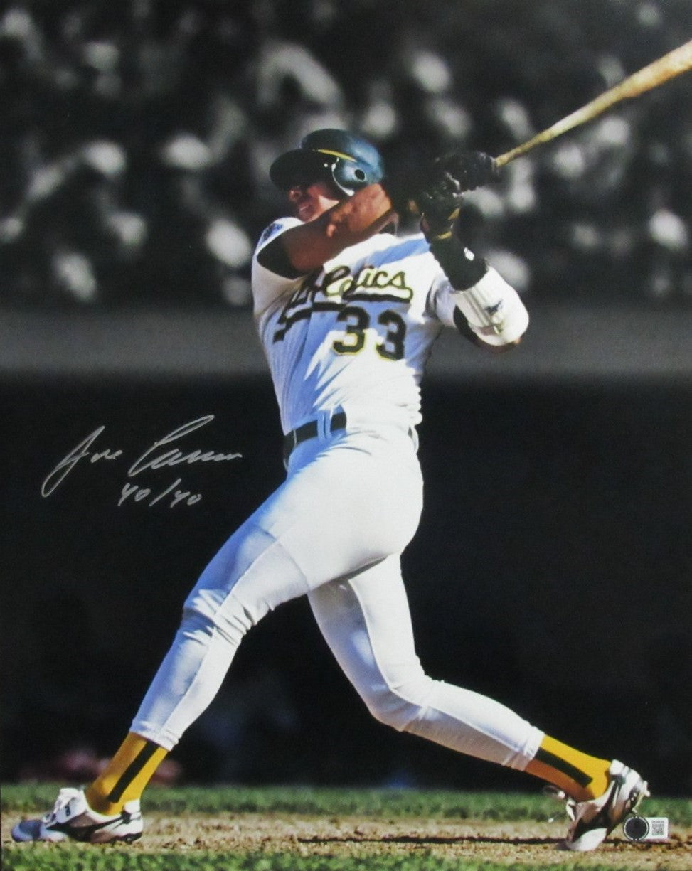 Jose Canseco Signed/Inscribed 16x20 Photo Oakland A's Beckett Witness 192385