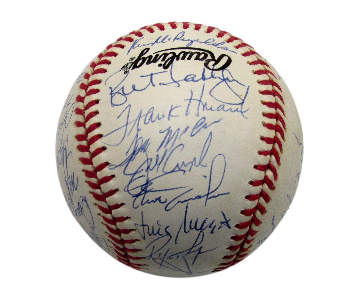 1994 Mets Team Signed by 32 Players ONL Baseball Saberhagen Green 187268