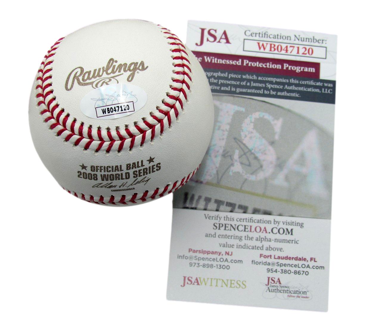 Brad Lidge Signed 2008 World Series Baseball Phillies JSA 185376