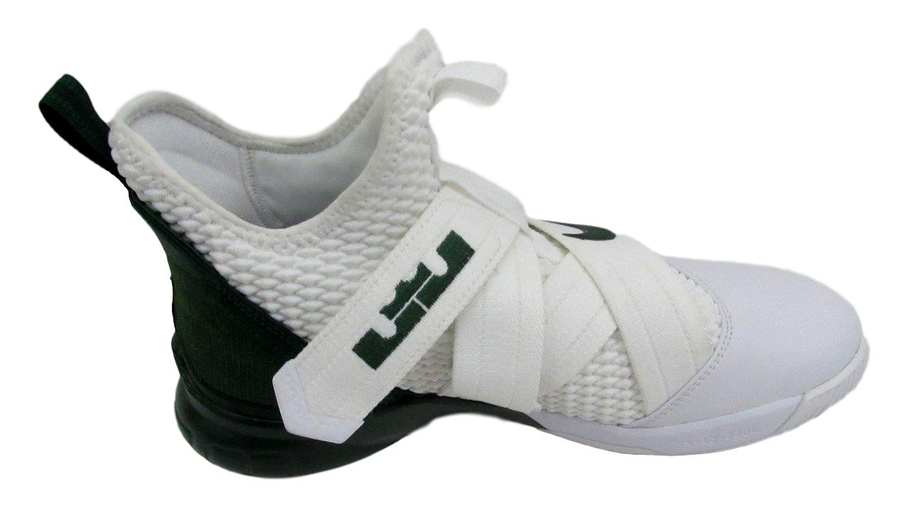Men's Nike Lebron XII White Green Basketball Shoes AT3872-117 147342