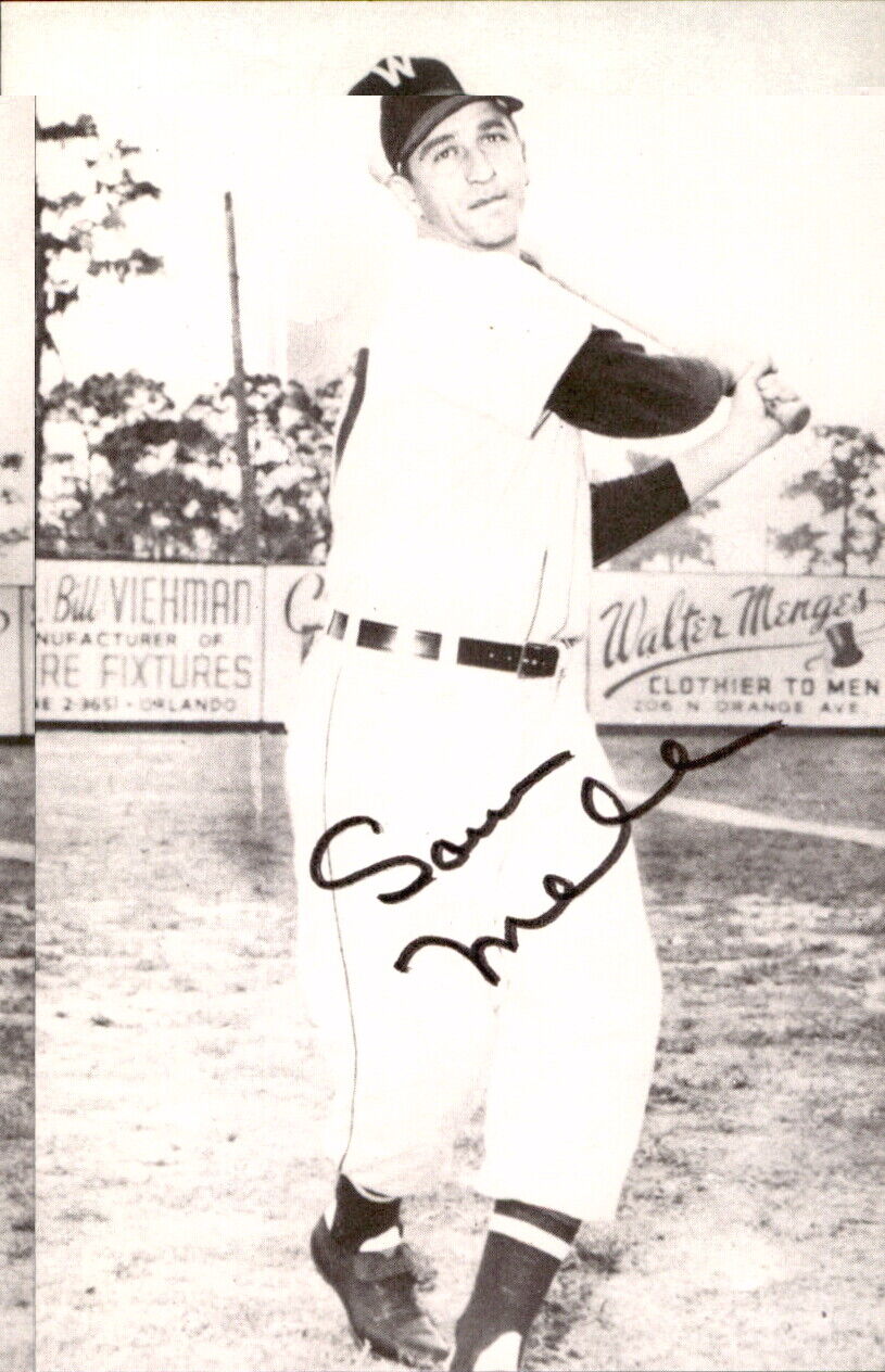 Sam Mele Senators Signed/Autographed 3x5 Photo 178629