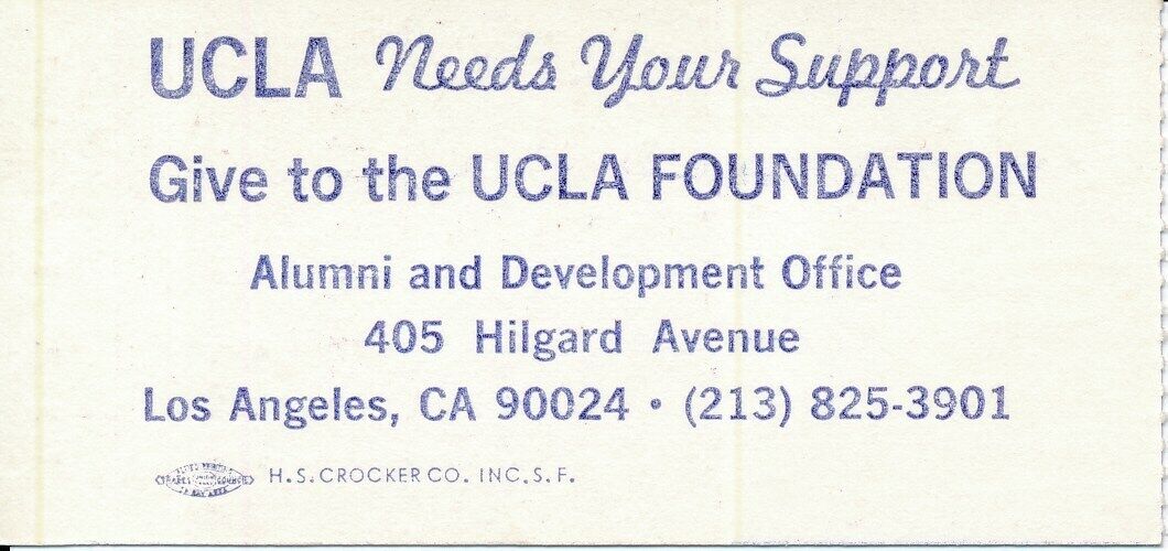 1976 UCLA Bruins vs. Stanford University Football Game Ticket Stub 148626