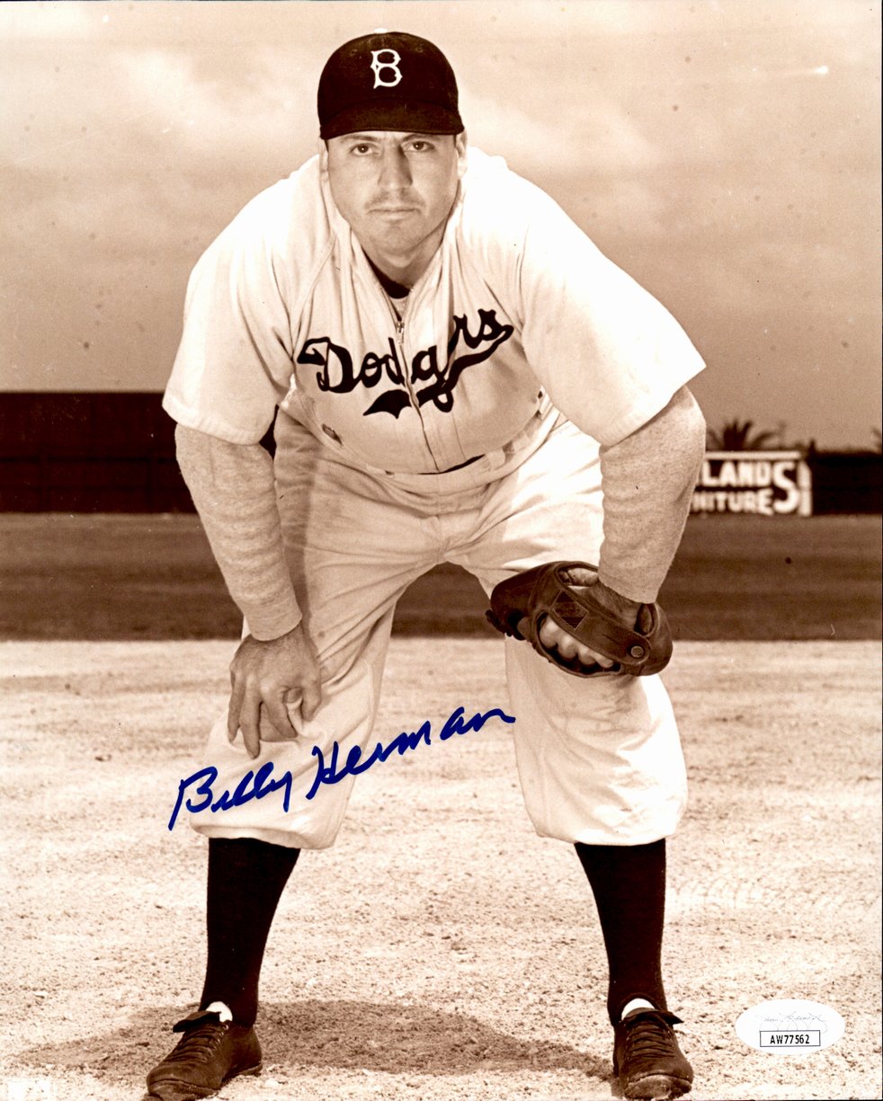 Billy Herman HOF Signed/Autographed 8x10 Photo Brooklyn Dodgers JSA 191429