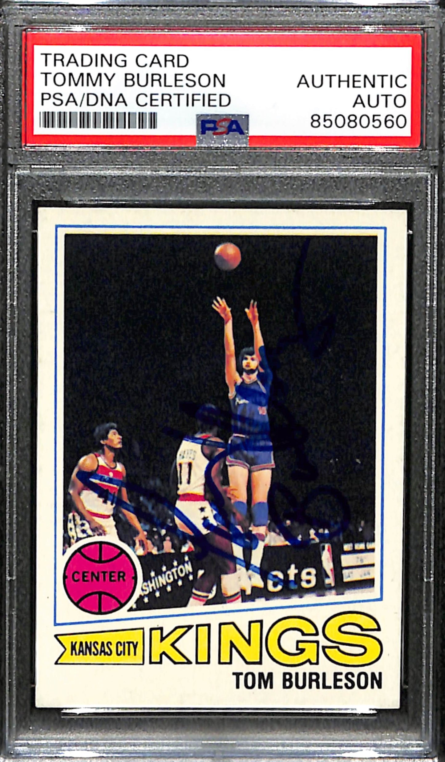 Tom Burleson Signed 1977 Topps Card #97 Kansas City Kings PSA/DNA 185728