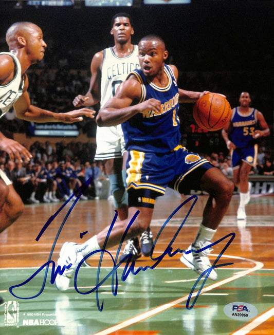 Tim Hardaway Signed/Auto 8x10 Photo Golden State Warriors PSA/DNA 189053