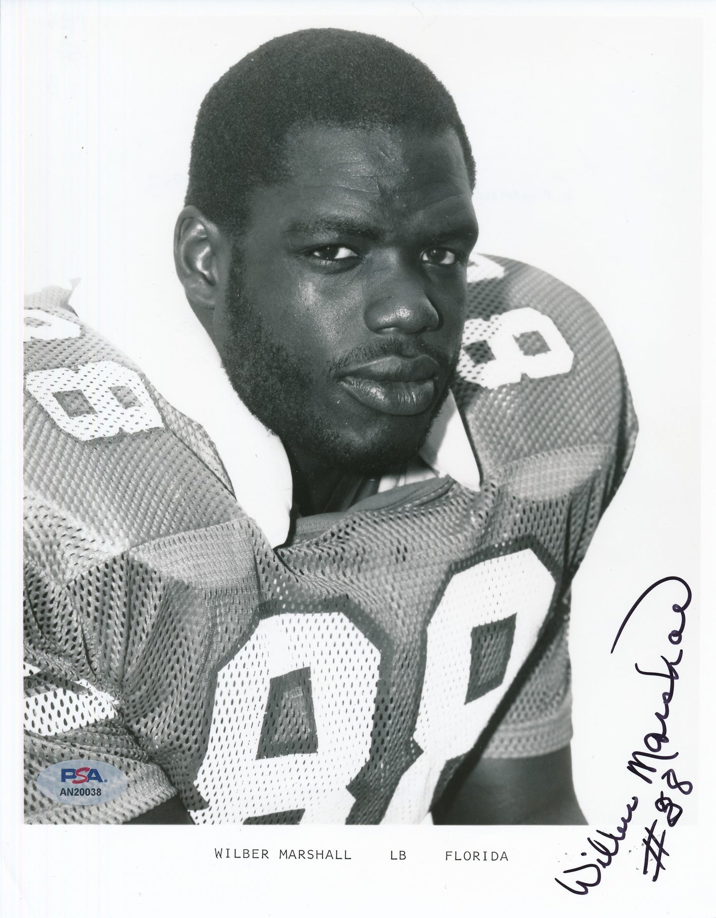 Wilber Marshall Signed/Auto 8x10 Photo University of Florida PSA/DNA 188166