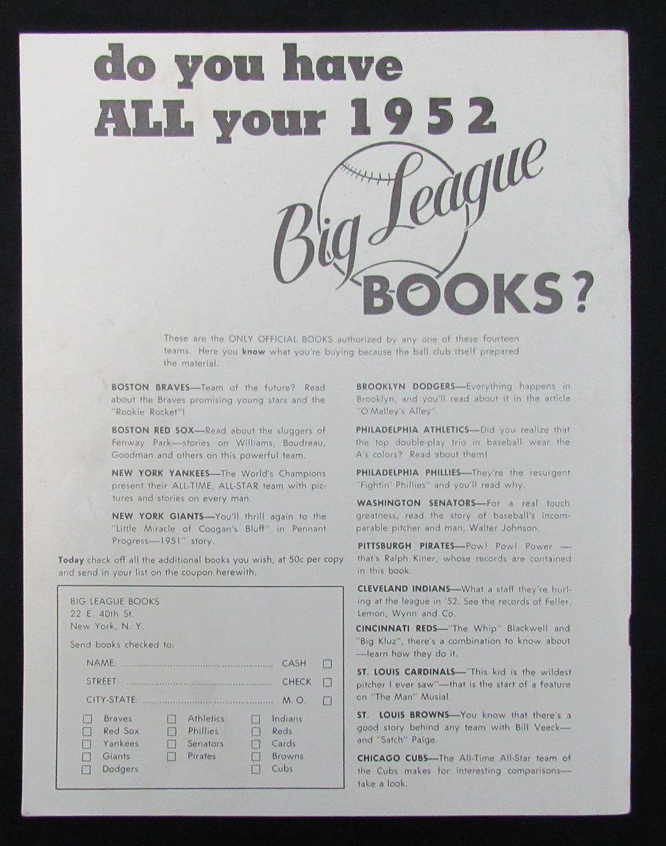 1952 Philadelphia Athletics Yearbook 186197