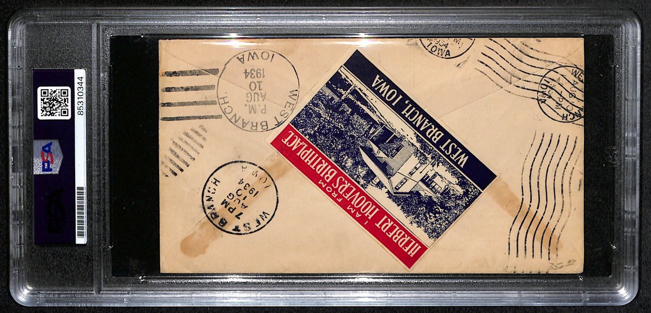 Herbert Hoover Signed 1934 First Day Cover (FDC) President PSA/DNA 190595