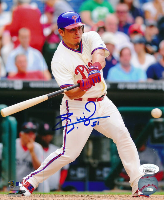 Carlos Ruiz Philadelphia Phillies Signed/Autographed 8x10 Photo JSA 163912