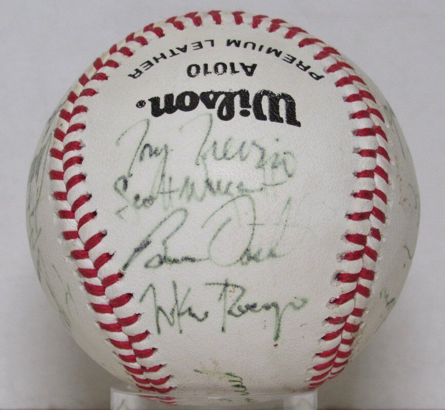 1991 Team Autographed by 23 Players Rawlings OEL Baseball Reading Phillies
