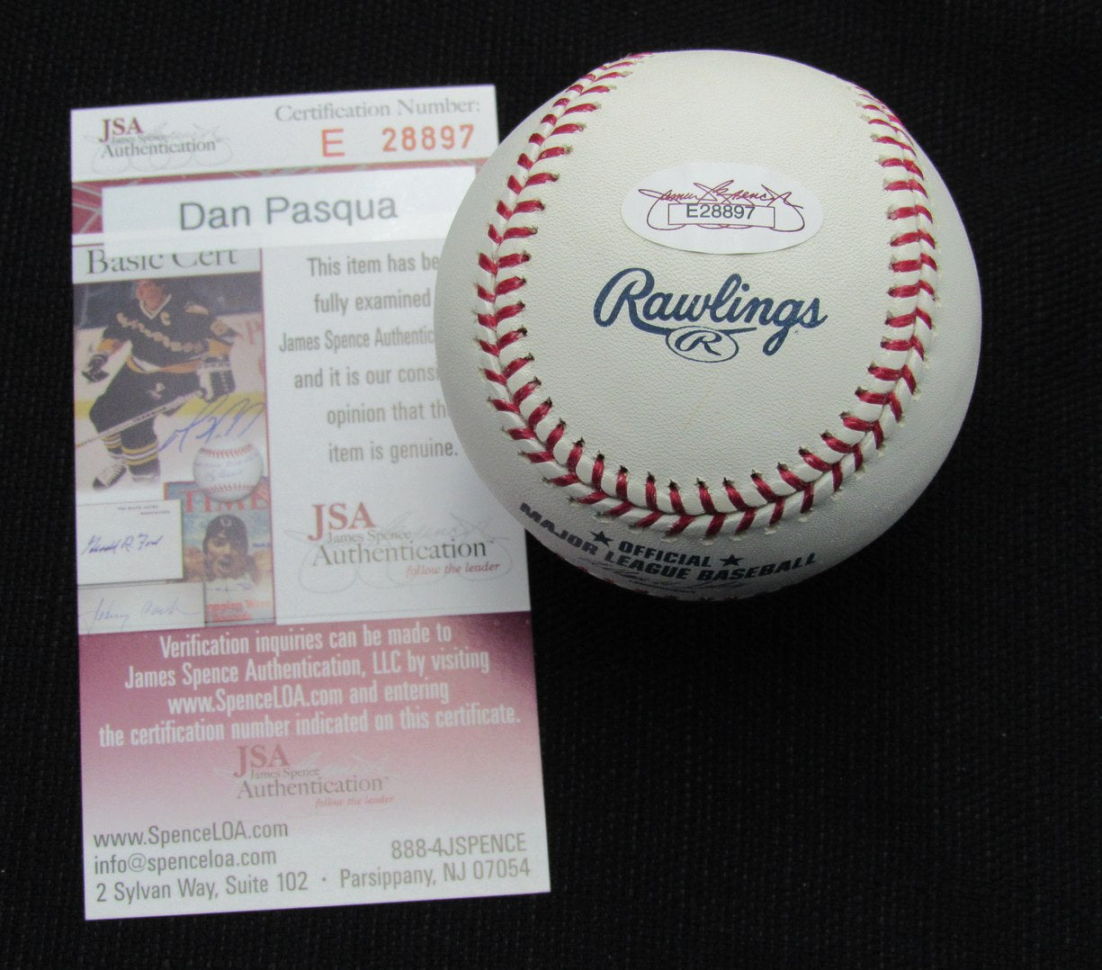 Dan Pasqua Signed/Auto Yankees 100th OML Baseball JSA 186774