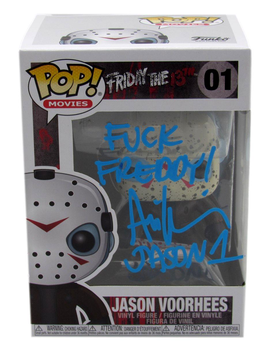 Ari Lehman Signed/Insc Funko Pop! #01 "Friday the 13th" Signed Blue JSA 190709