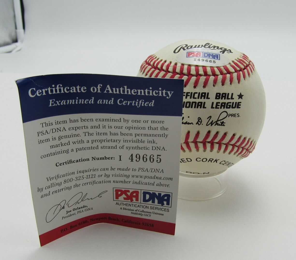 ED BOUCHEE 1962 METS Autographed/Inscribed OML Baseball PSA/DNA